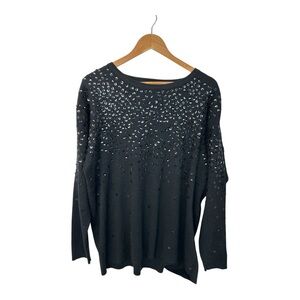 Vintage Maggie Lawerence 30% Wool Women’s Black Shimmery Sweater | Sz Medium